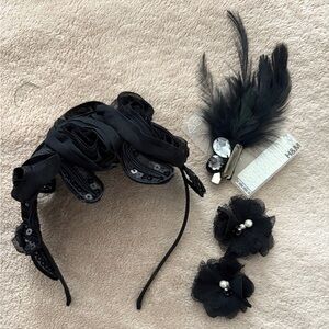 Cute black hair accessories